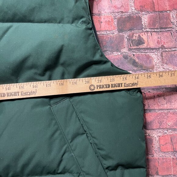 Eddie Bauer Vintage Puffer Reversible Jacket Vest Goose Down Green Men's Large - Picture 7 of 8